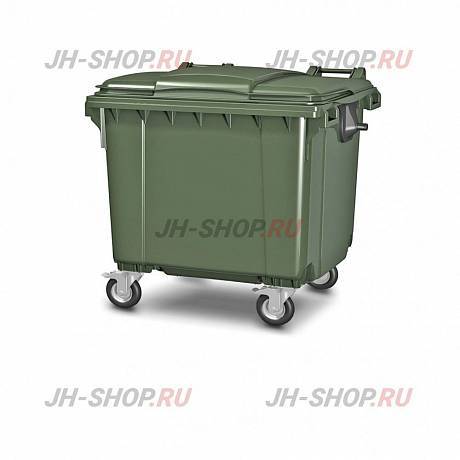 Крышка для мусорного бака  660 литров,  С крышкой,  зеленый картинка